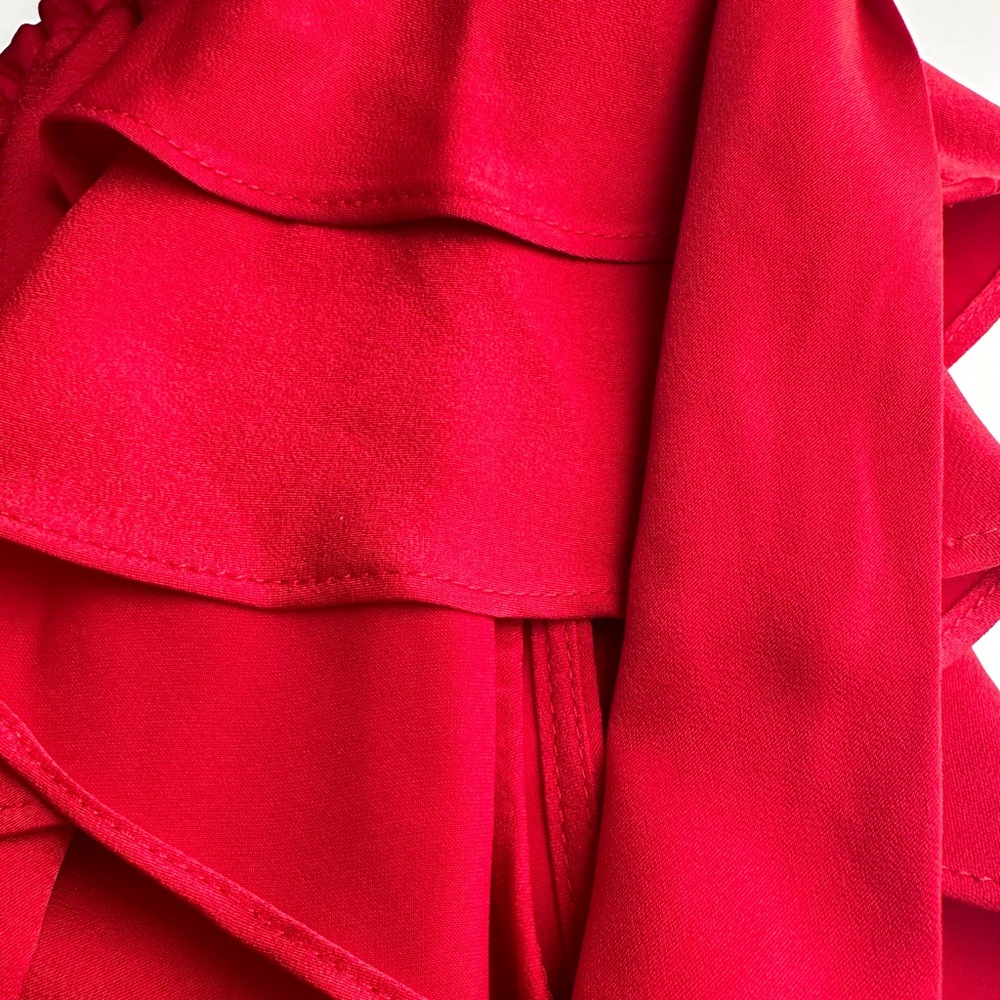 CeCe Asymmetrical One Shoulder Ruffle Blouse - Picture 6 of 10